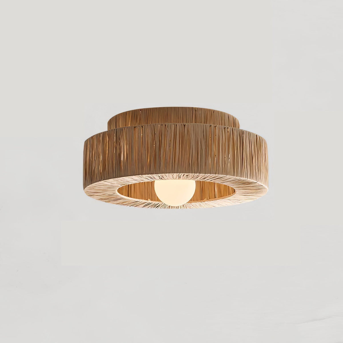 Ilthean lámpara de techo con paja natural artísticamente diseñada