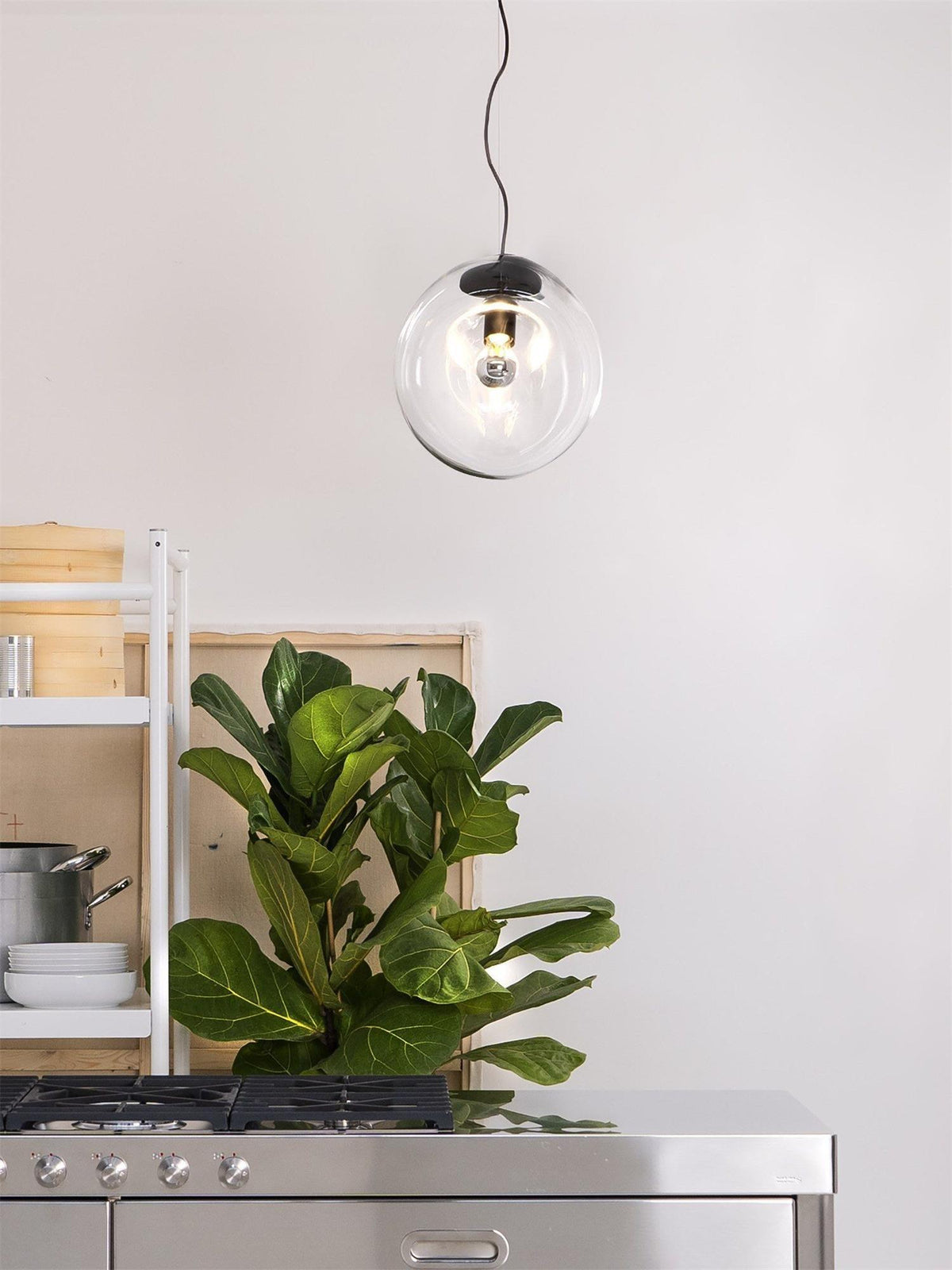 Rune lámpara colgante minimalista de vidrio