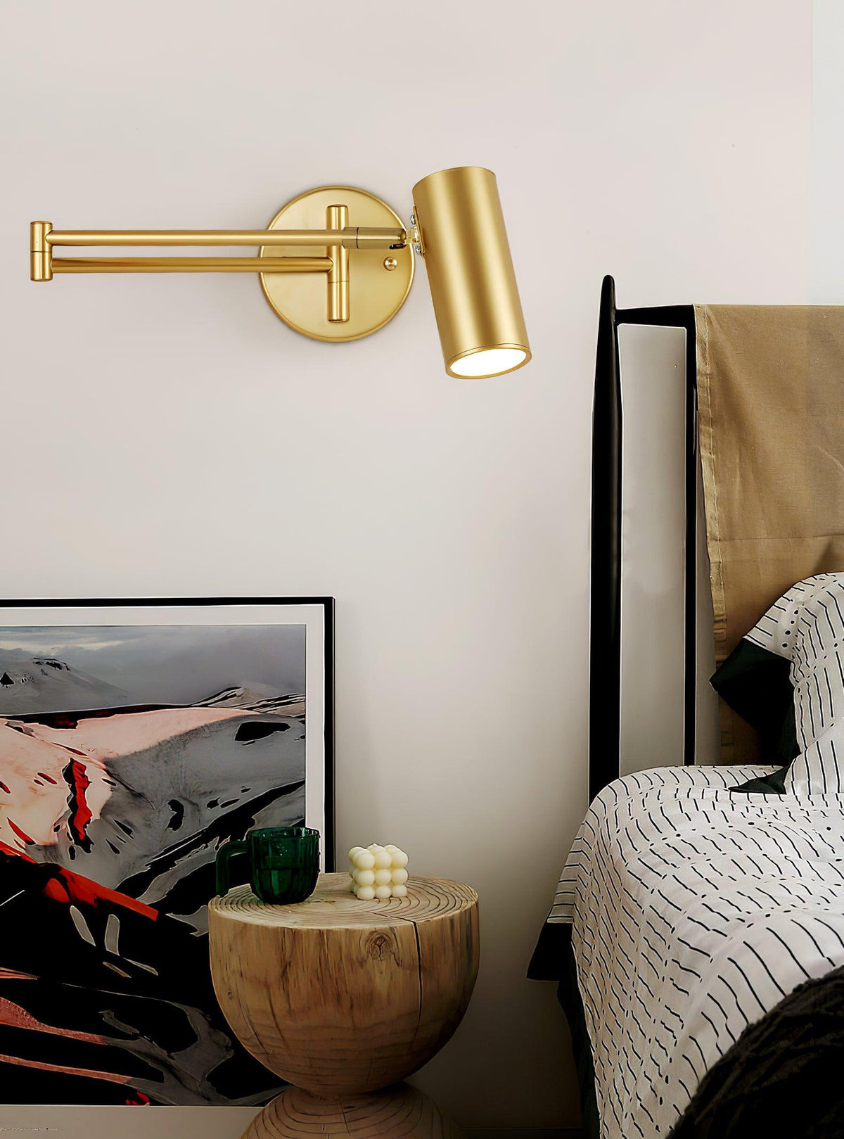 Auraelle aplique de pared con brazo articulado de latón regulable