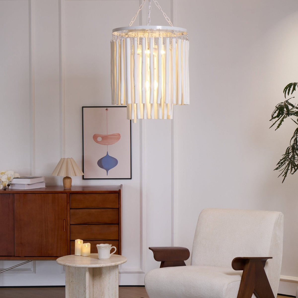 Xantir lámpara de araña postmoderna de lujo en madera