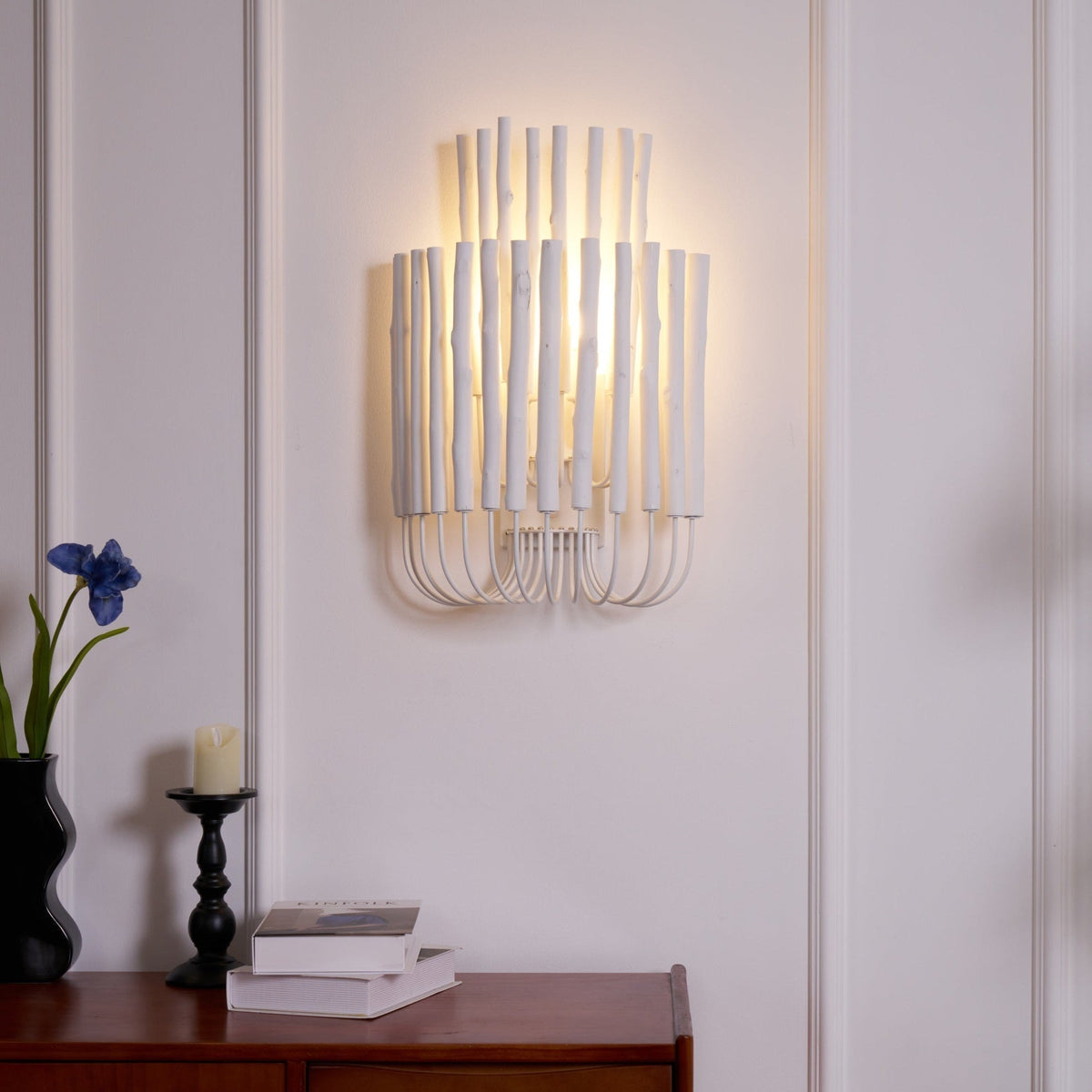 Vasilora aplique de pared individual de madera con diseño creativo artístico
