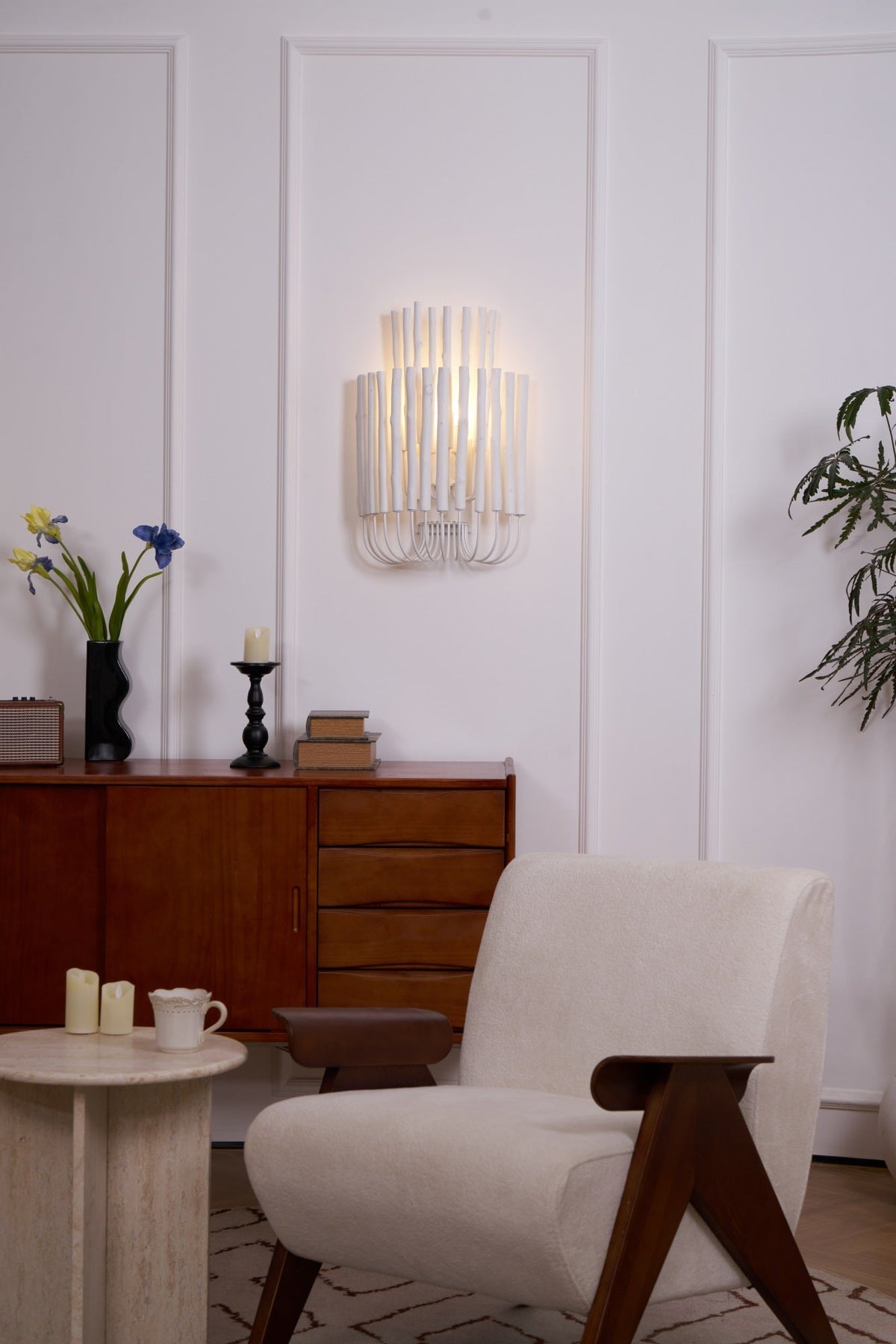 Vasilora aplique de pared individual de madera con diseño creativo artístico