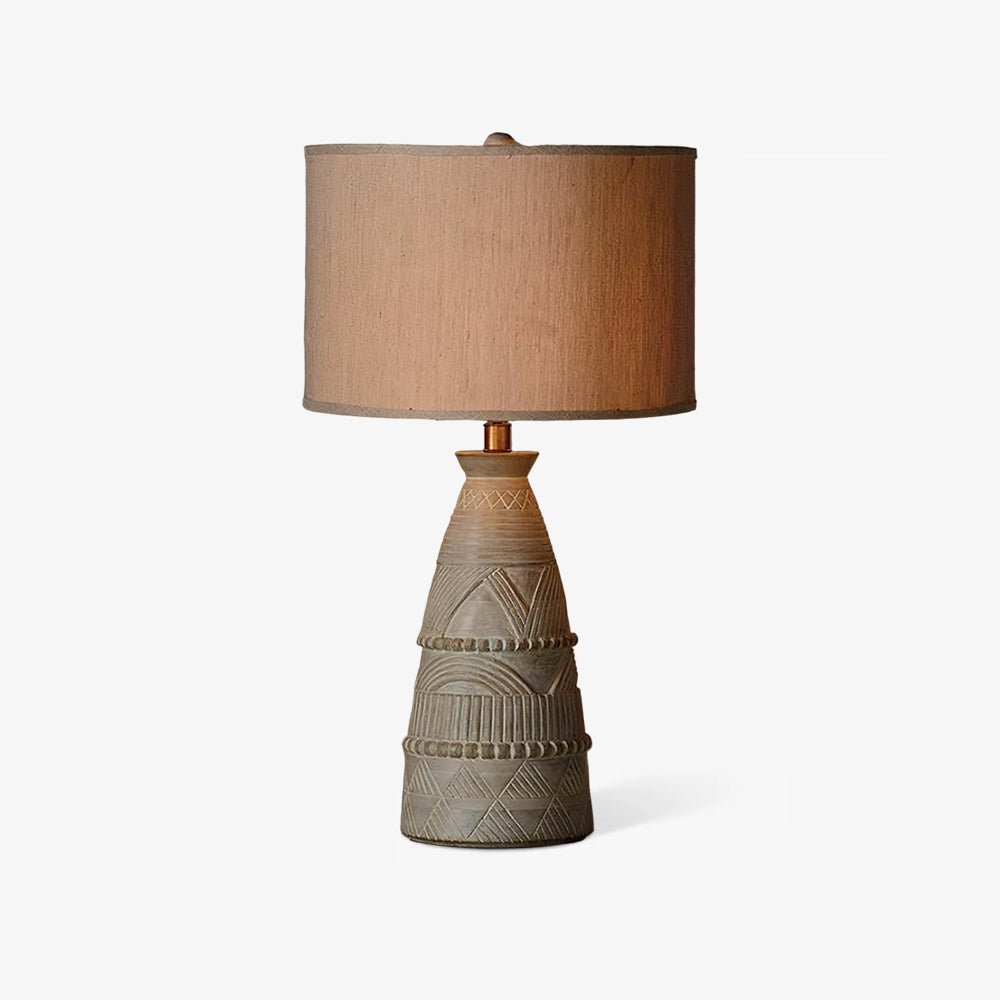 Zyra lámpara de mesa rústica de madera