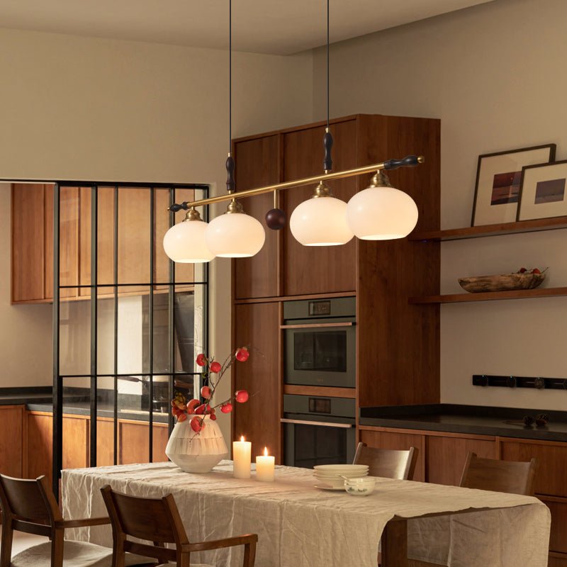Runell lámpara colgante Premium Elegancia tradicional de madera y vidrio