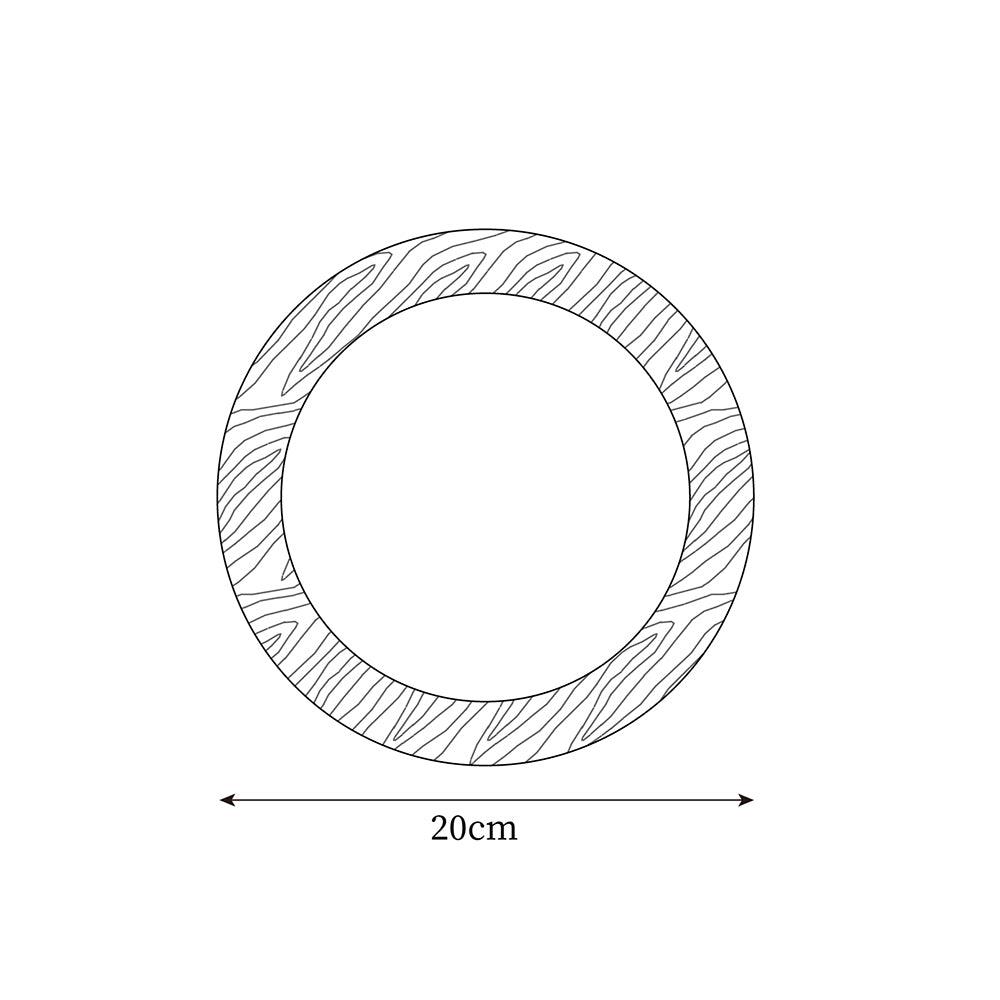 Aplique de pared con cuerpo metálico y borde de madera estilo minimalista de metal