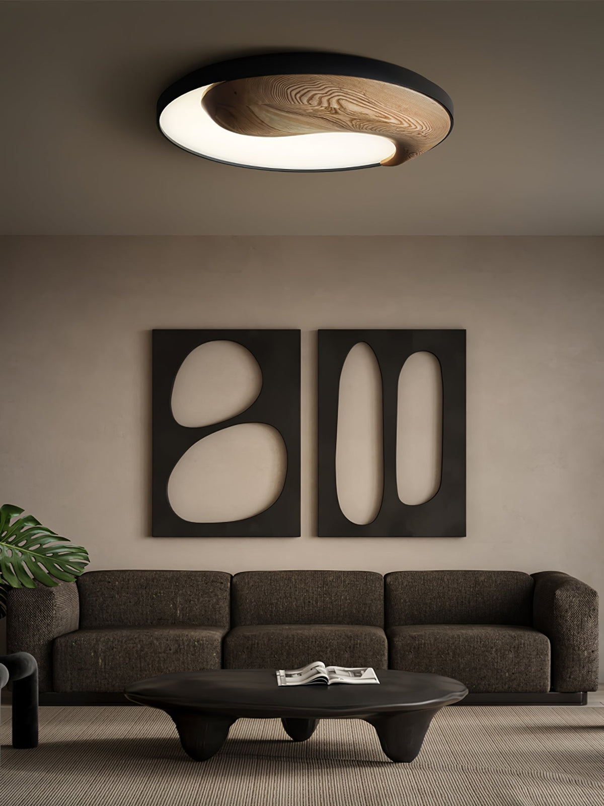 Ivelor lámpara de techo moderna minimalista en madera