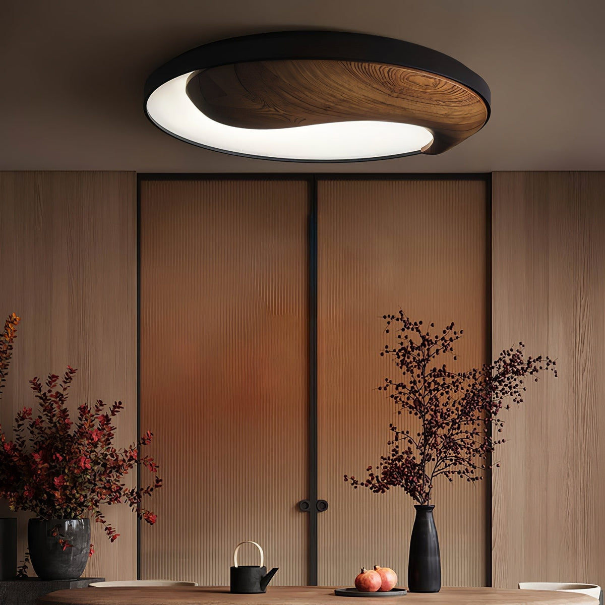 Ivelor lámpara de techo moderna minimalista en madera