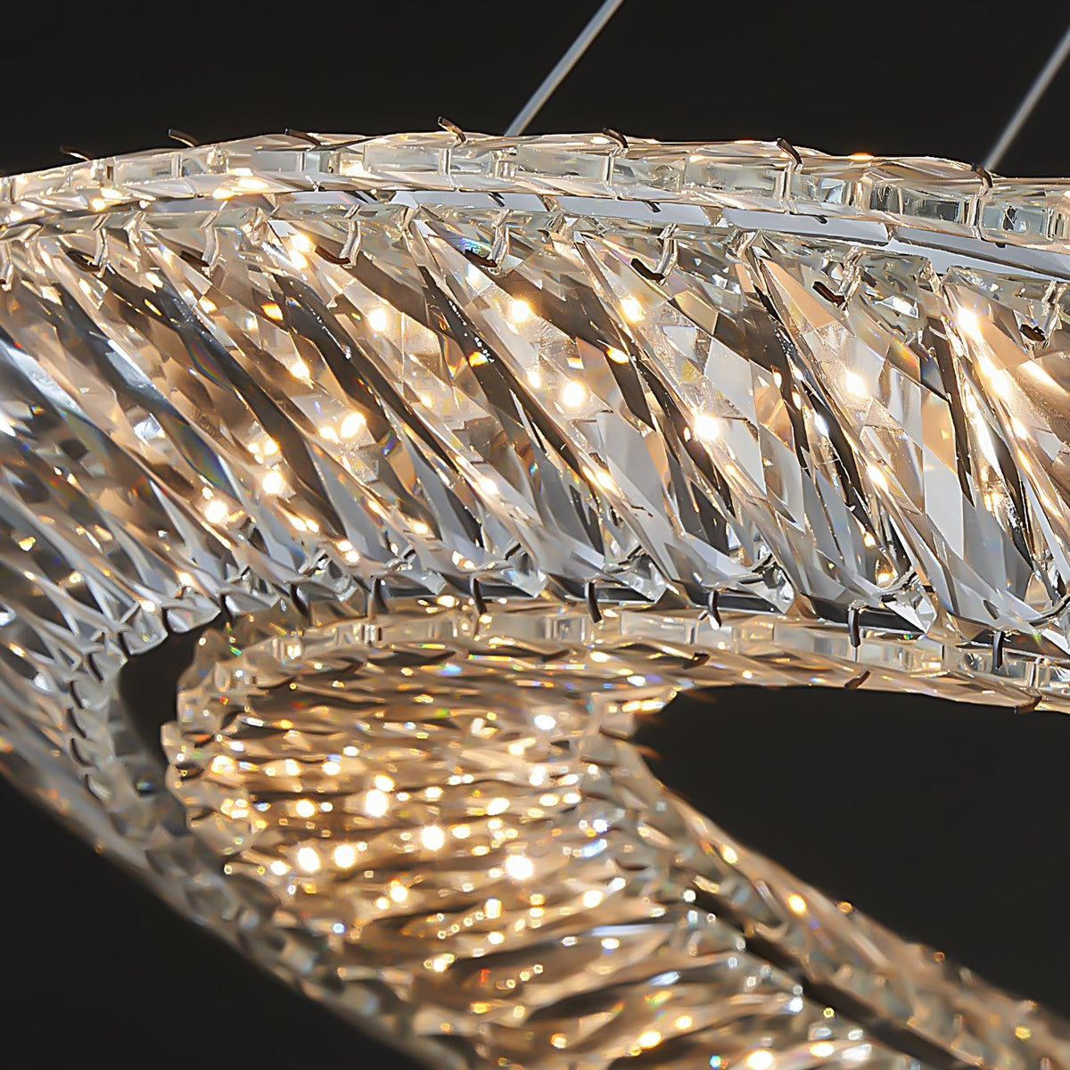 Tev lámpara de araña Geometric cristal LED Elegante