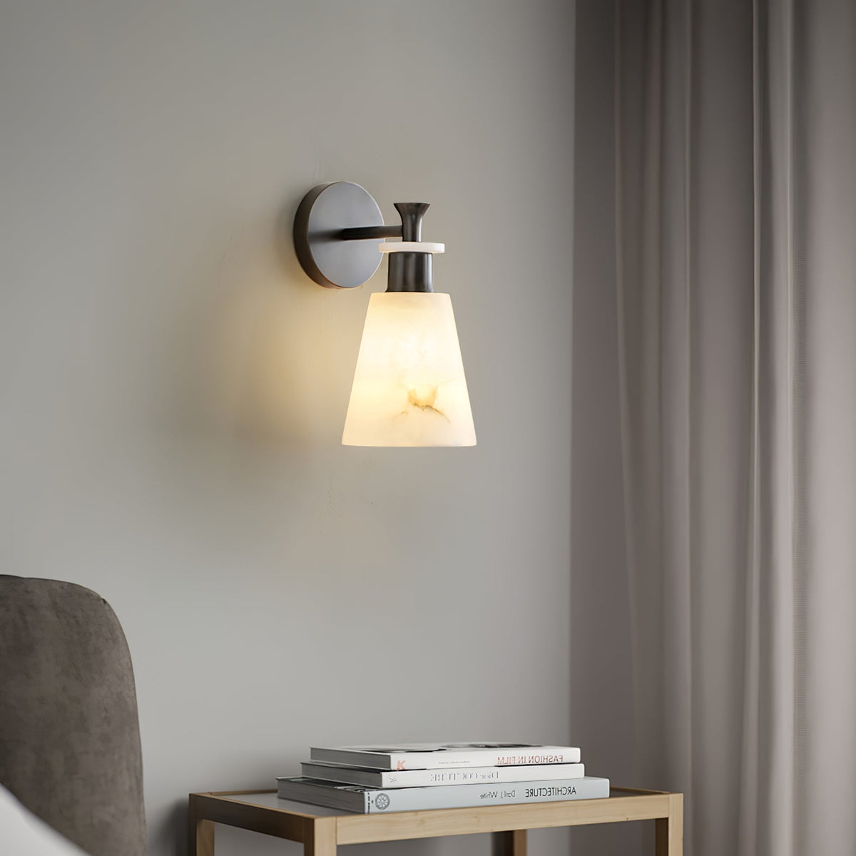 Tapered aplique de pared alabastro