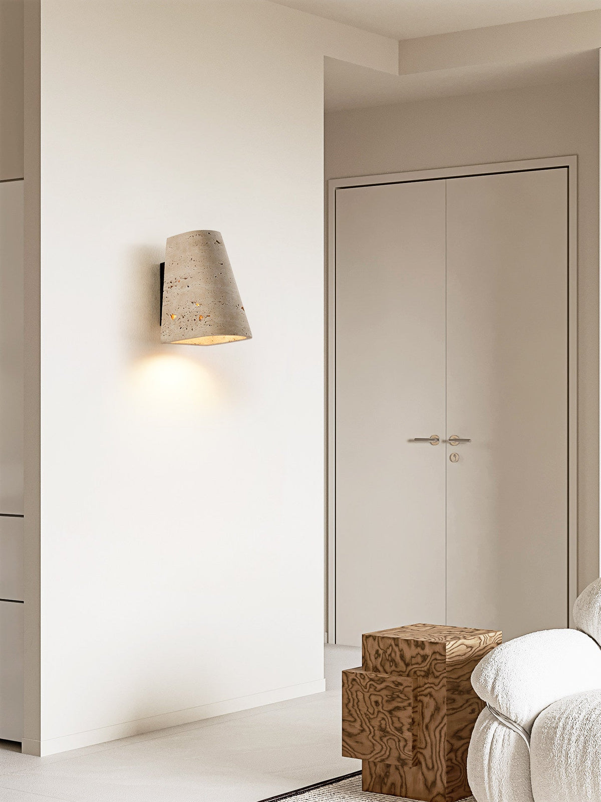 Tavren aplique de pared de travertino