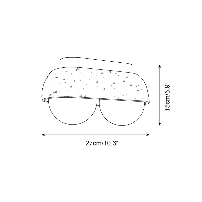 Norelina lámpara de techo travertino rectangular