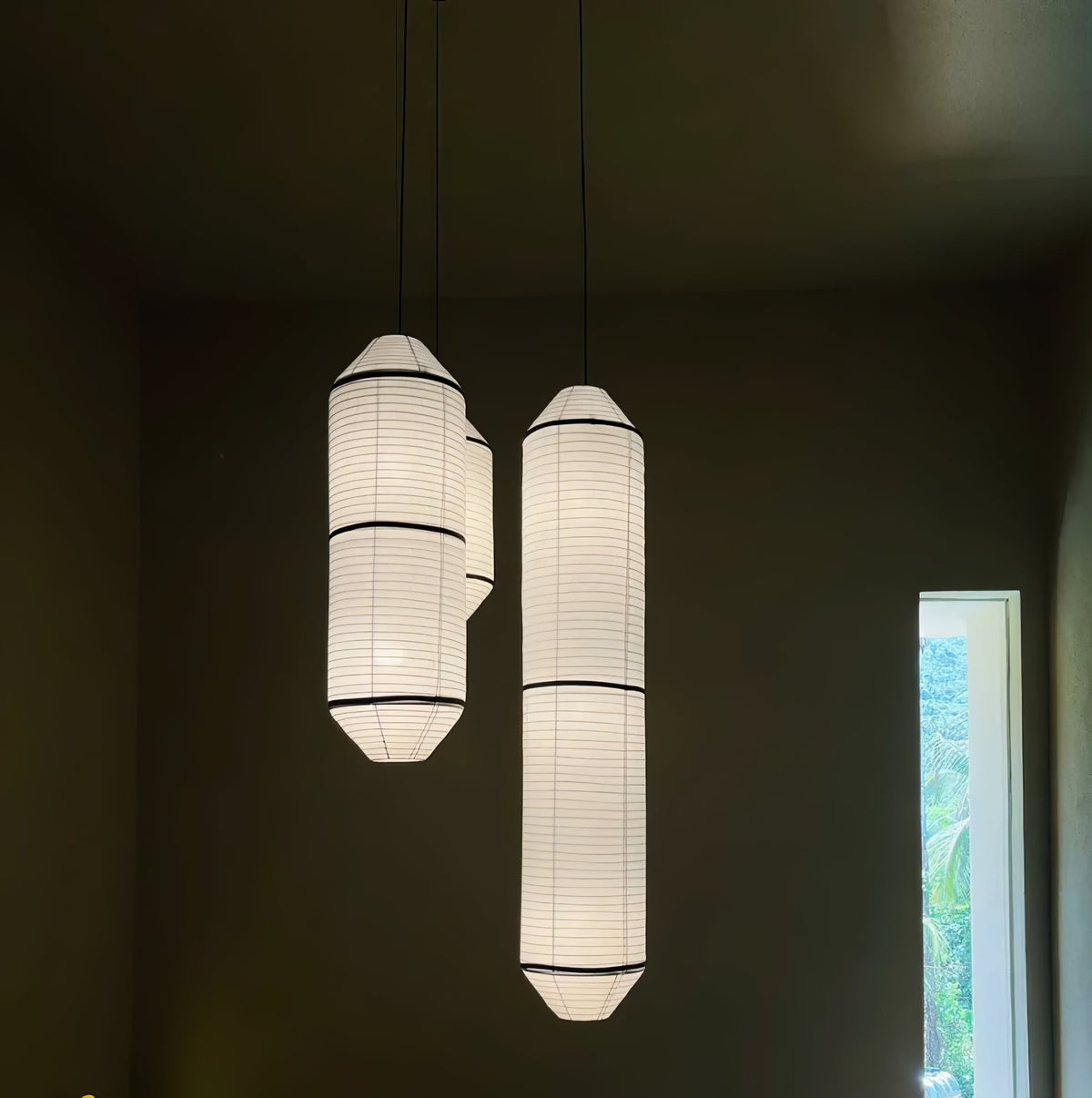Citheis Lámpara Colgante Minimalista de Seda Natural de Morera