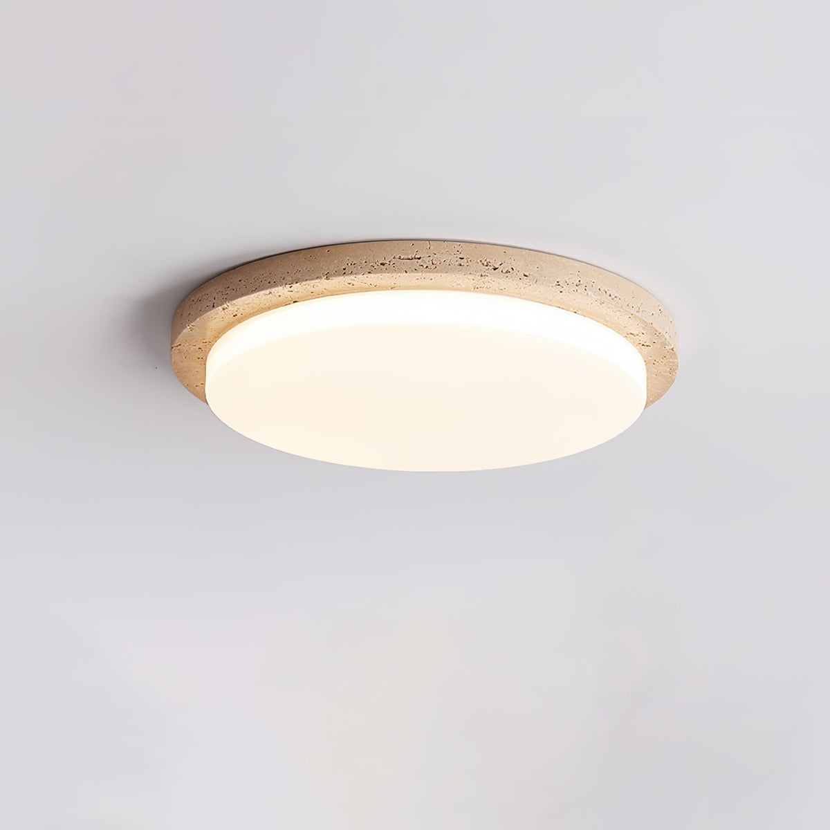 Tavisella lámpara de techo con borde liso en travertino