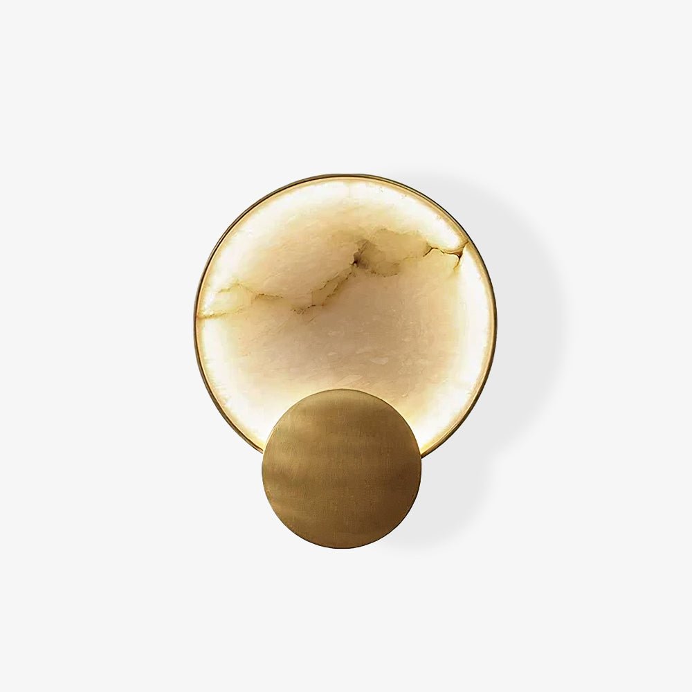 Myvelarae aplique de pared circular en alabastro