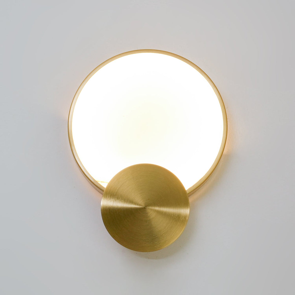 Myvelarae aplique de pared circular en alabastro