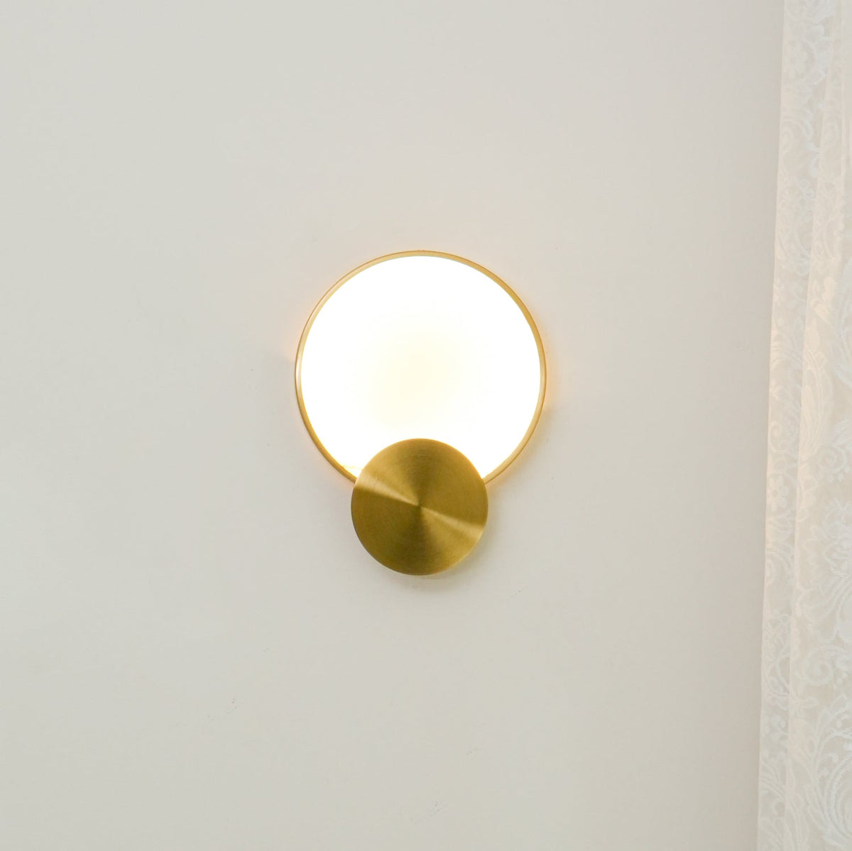 Myvelarae aplique de pared circular en alabastro