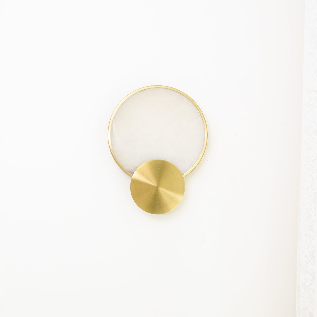 Myvelarae aplique de pared circular en alabastro