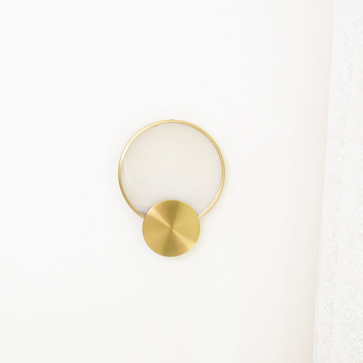 Myvelarae aplique de pared circular en alabastro