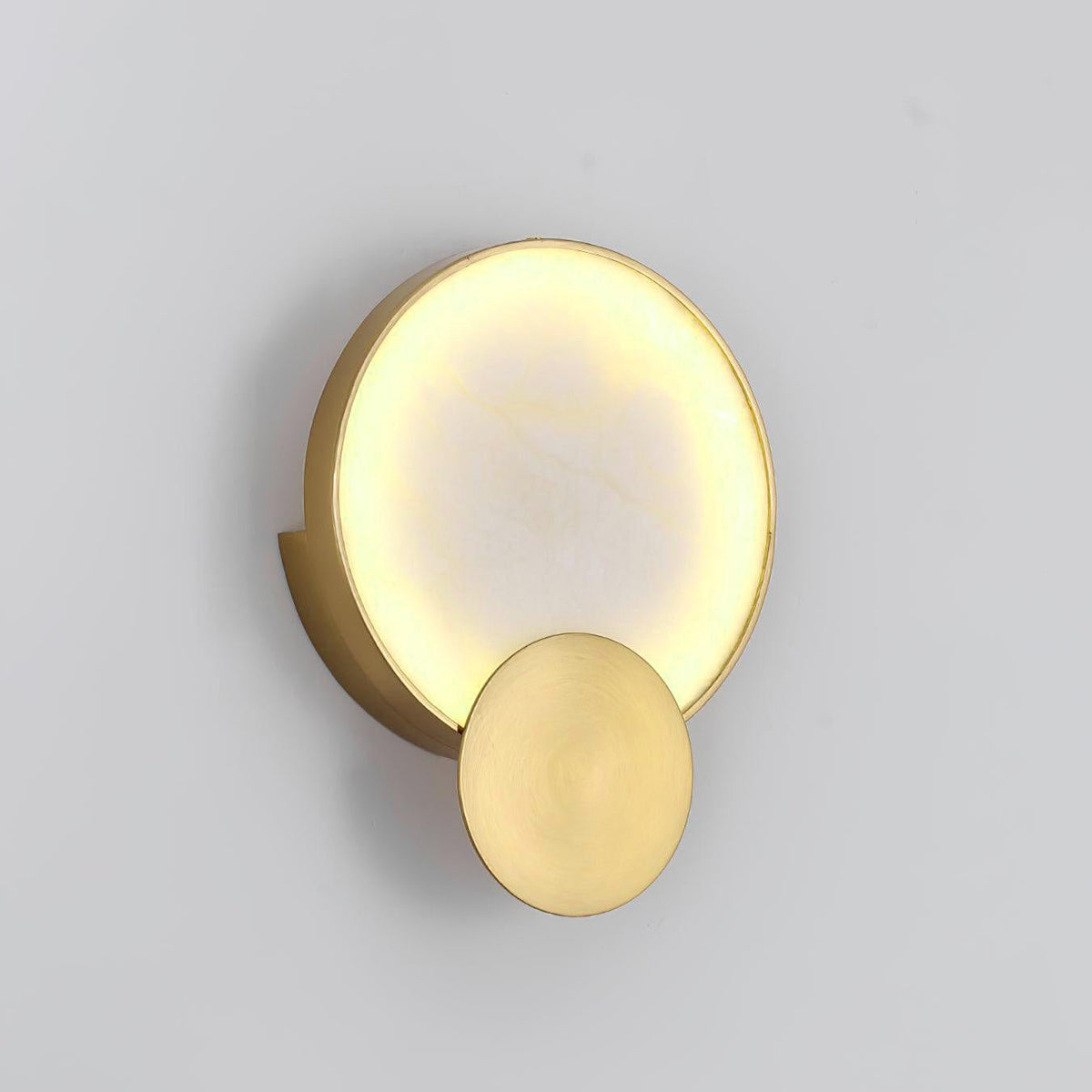 Myvelarae aplique de pared circular en alabastro
