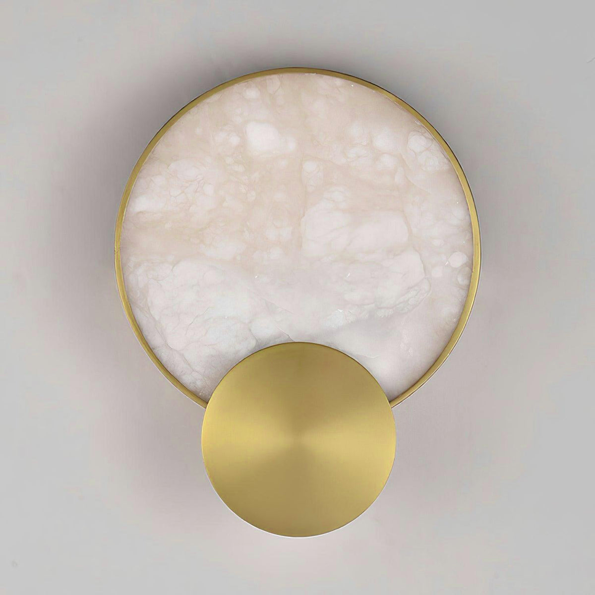 Myvelarae aplique de pared circular en alabastro