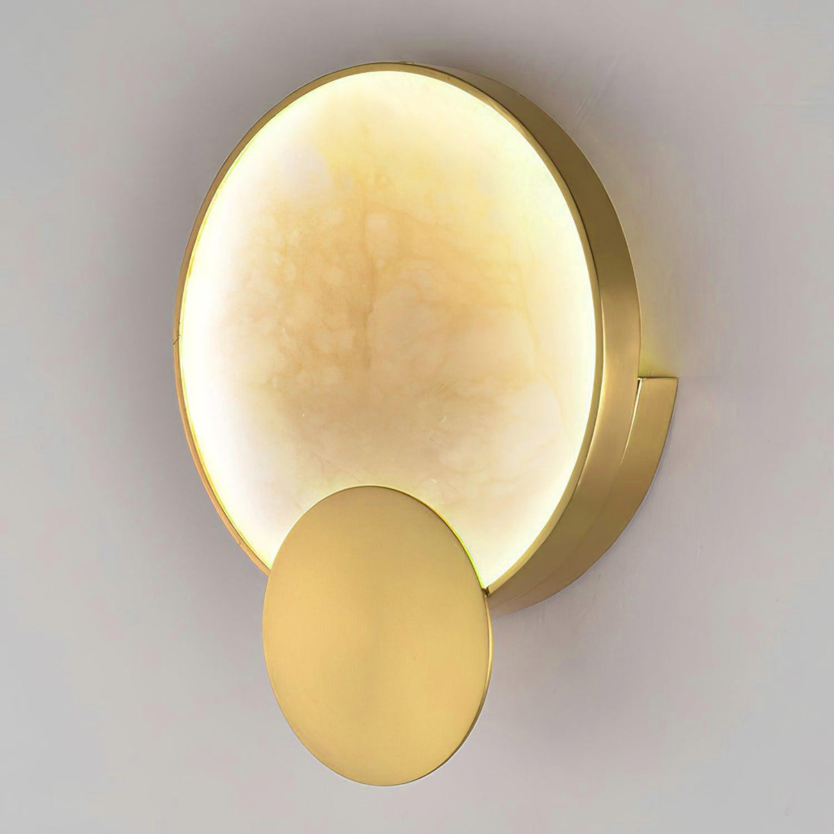 Myvelarae aplique de pared circular en alabastro