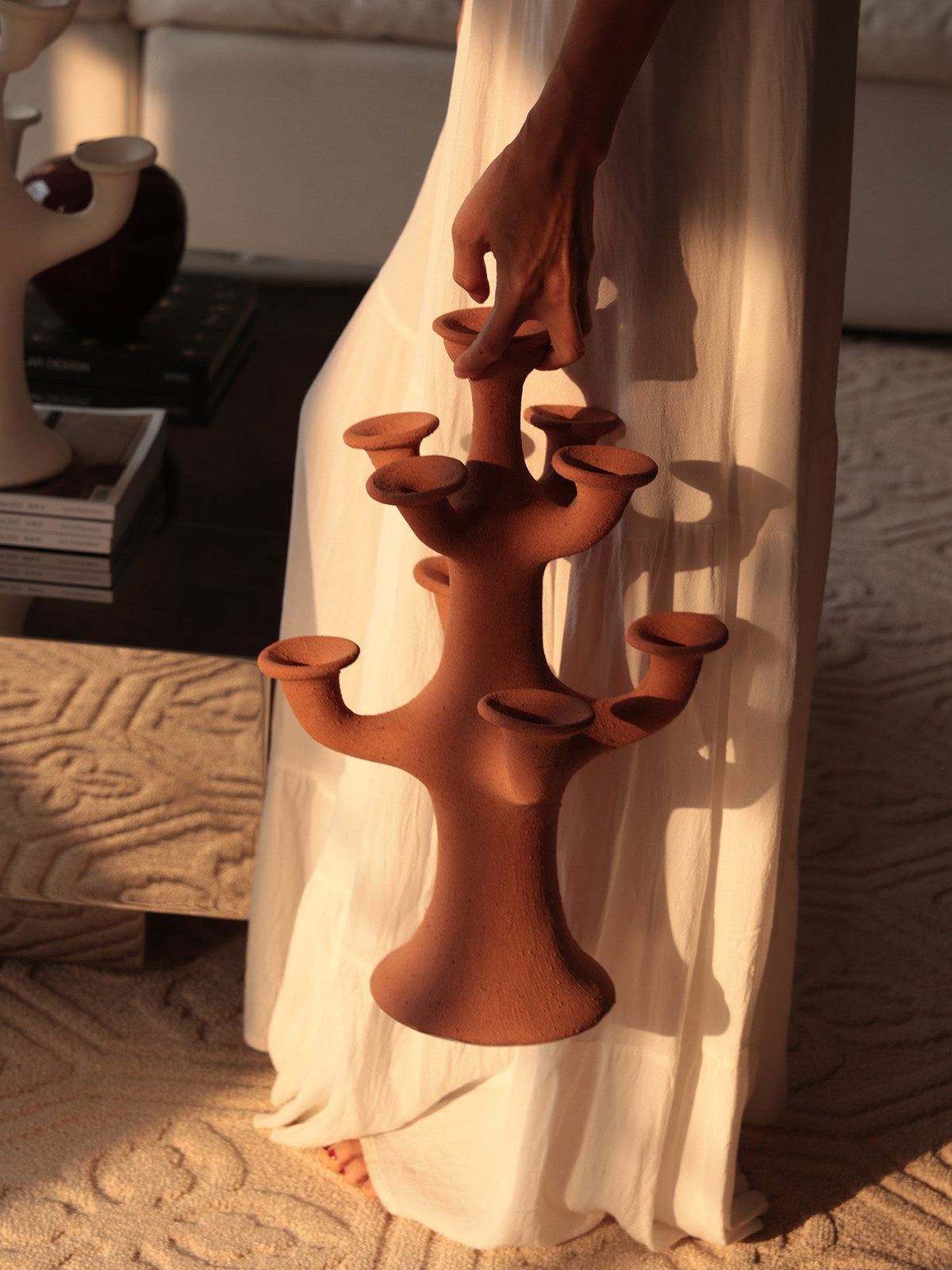 Terracotta Candelabro