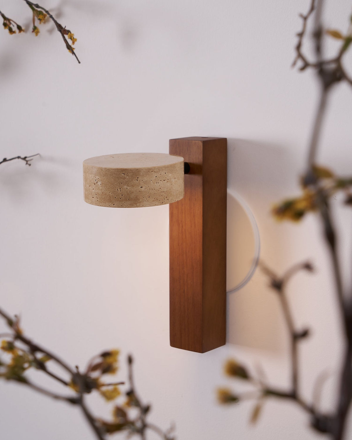 Tavalina aplique de pared Cylinder-Stack travertino