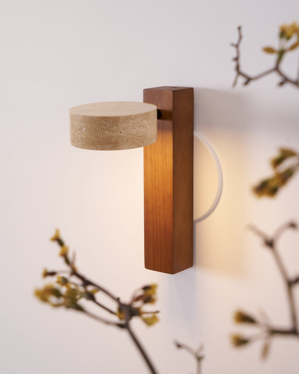 Tavalina aplique de pared Cylinder-Stack travertino