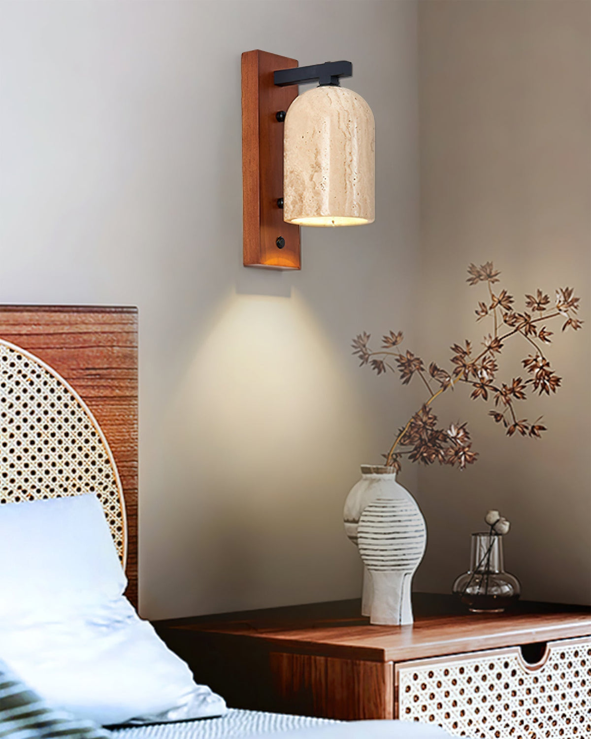 Cole aplique de pared travertino