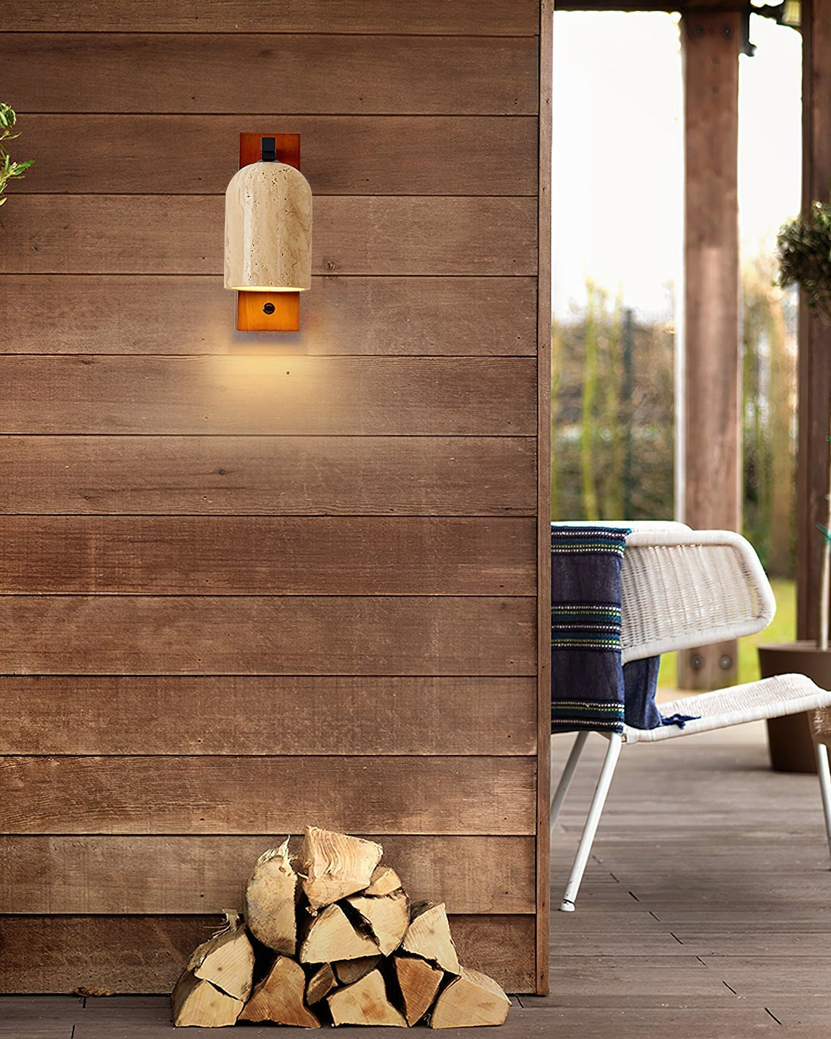 Cole aplique de pared travertino