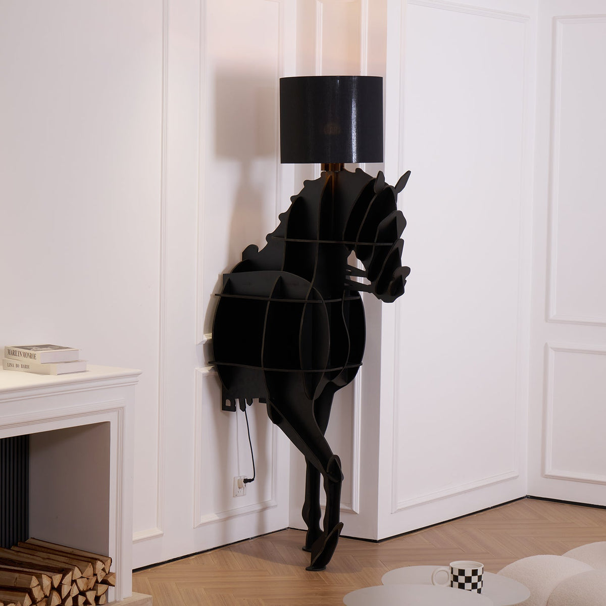 Nrasen lámpara de pie en forma de caballo