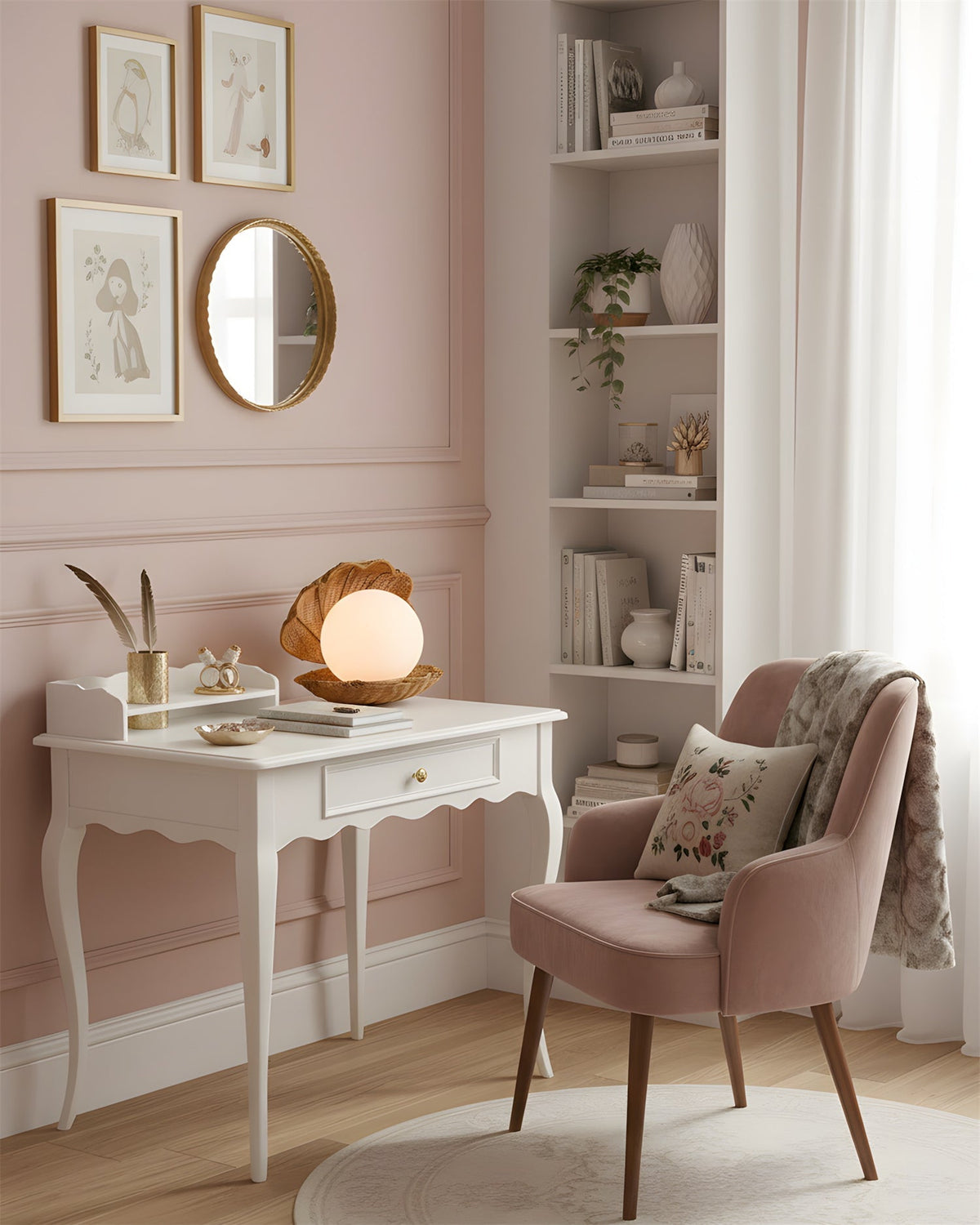 Rivuella lámpara de mesa de concha marina