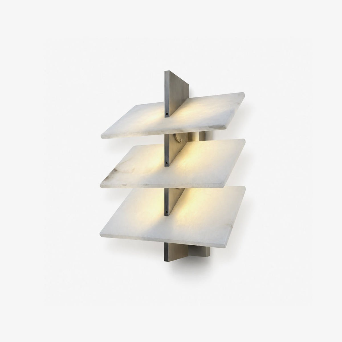 Tiered aplique de pared alabastro escalonado