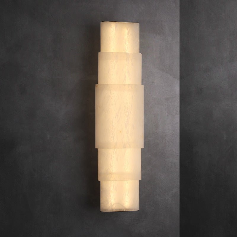 Dornette aplique de pared en columnas escalonadas de alabastro
