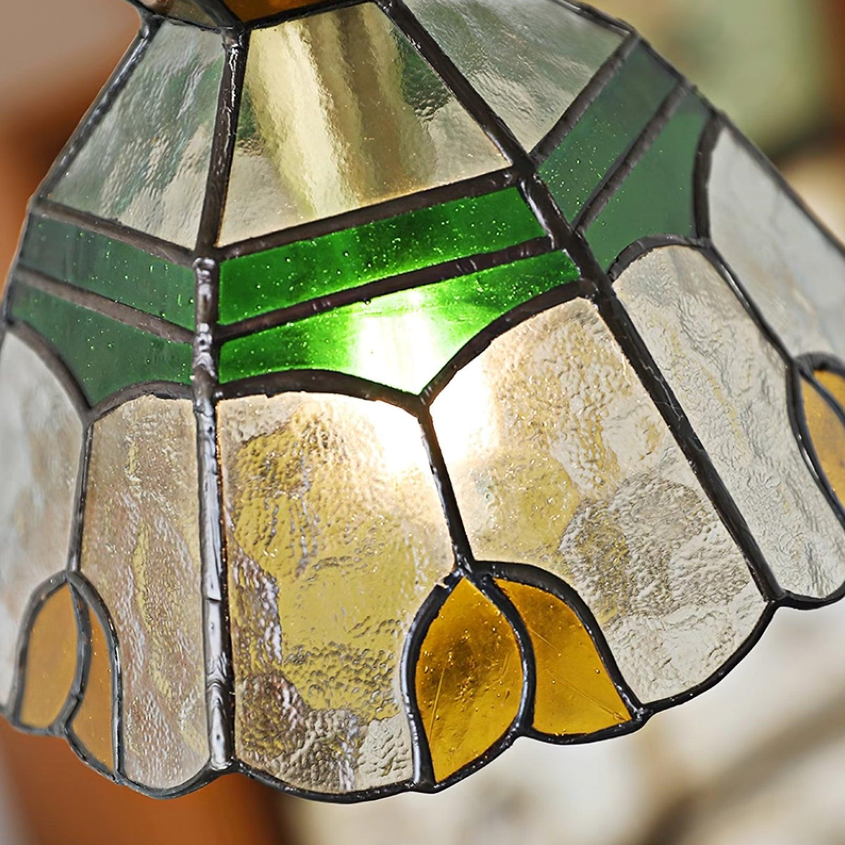 Coriva lámpara colgante de vidrio teñido estilo mid-century