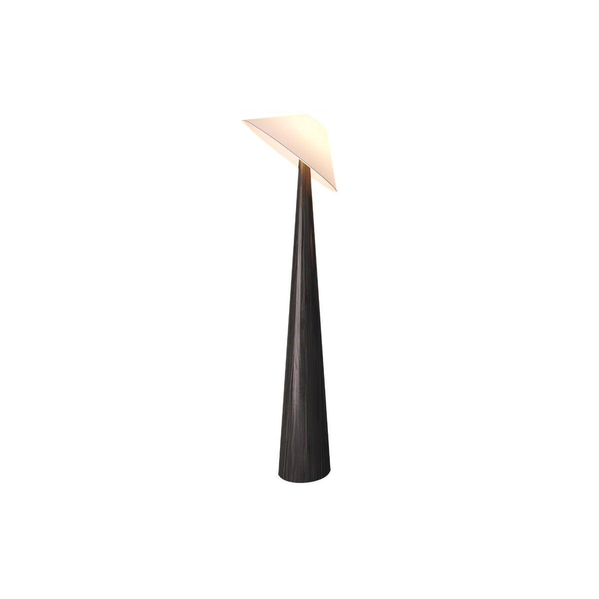 Apex lámpara de pie en madera con base cónica