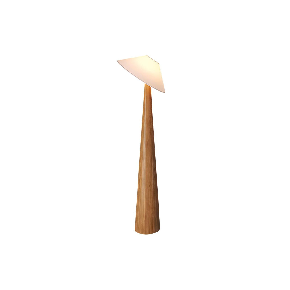 Apex lámpara de pie en madera con base cónica
