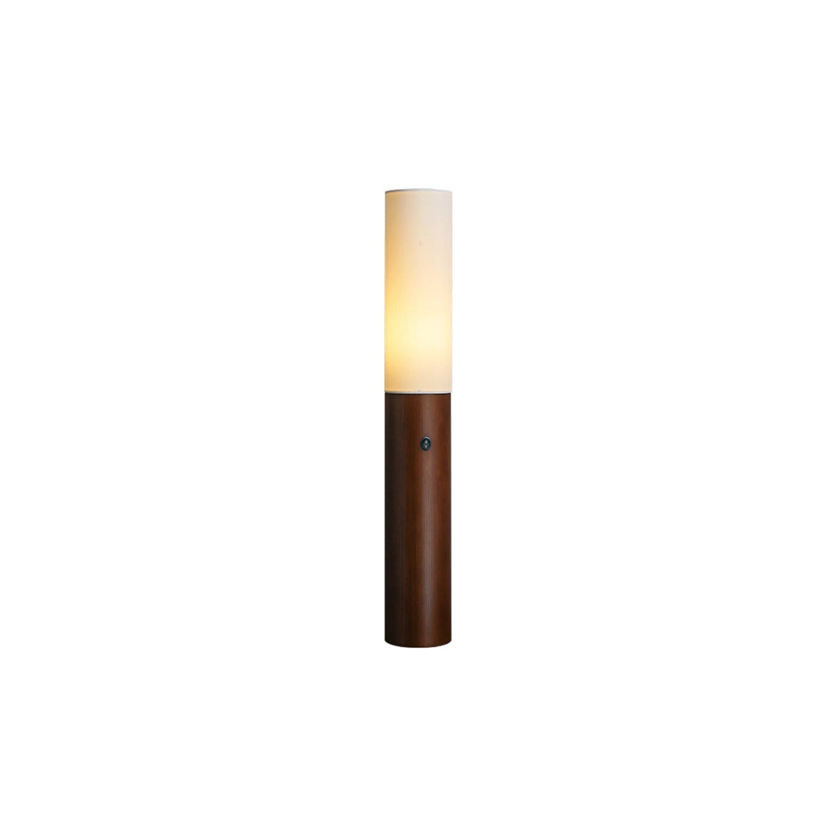 Viraalia lámpara de pie con columna de madera
