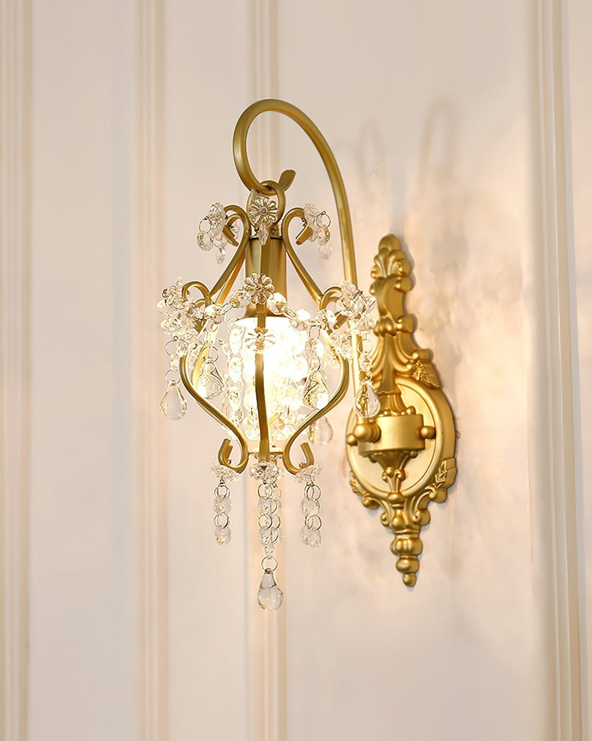 Elyenelia aplique de pared de lujo con cristal postmoderno