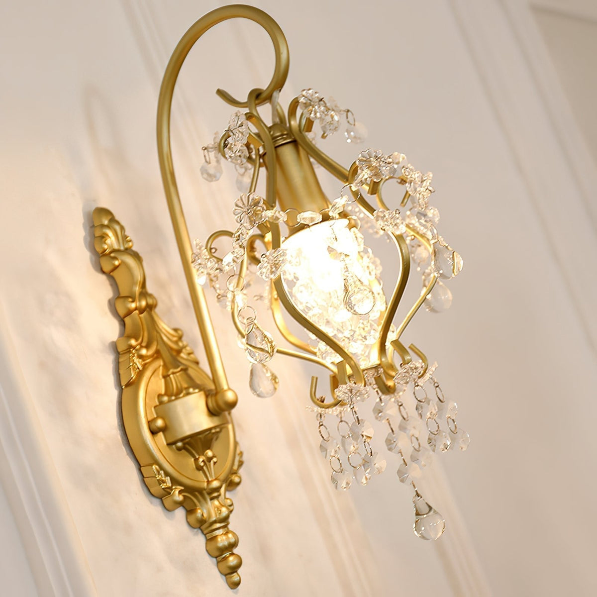 Elyenelia aplique de pared de lujo con cristal postmoderno