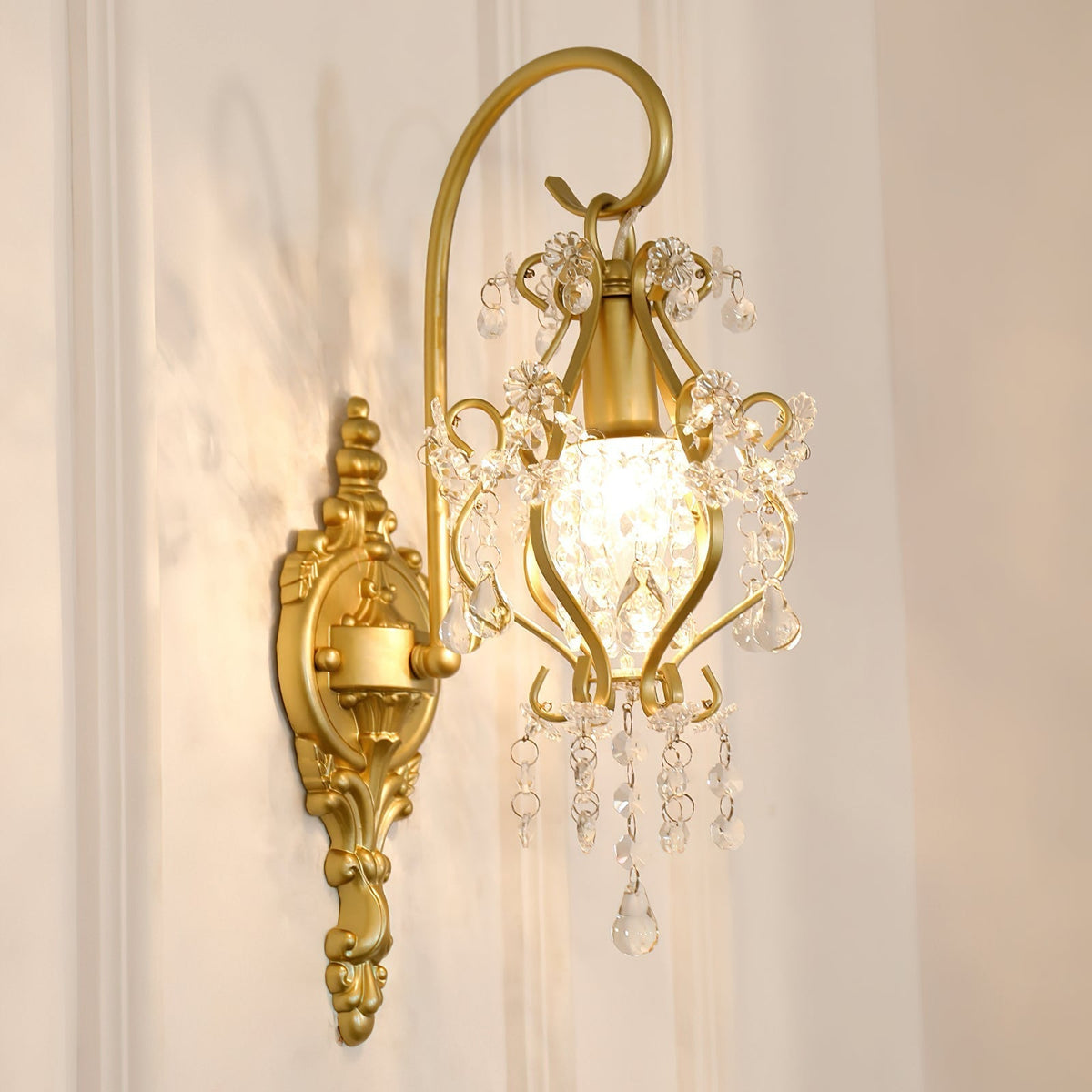 Elyenelia aplique de pared de lujo con cristal postmoderno
