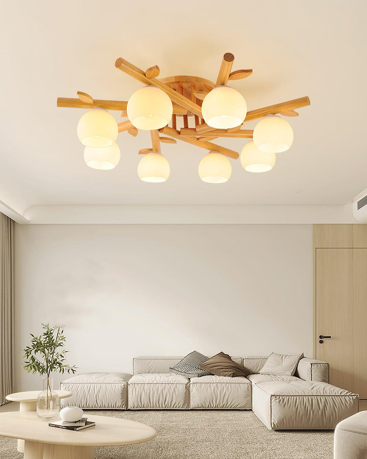 Willow lámpara de techo minimalista de madera