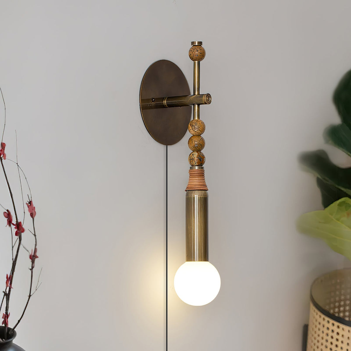 Evilor aplique de pared Premium elegancia con enchufe en mármol enchufable