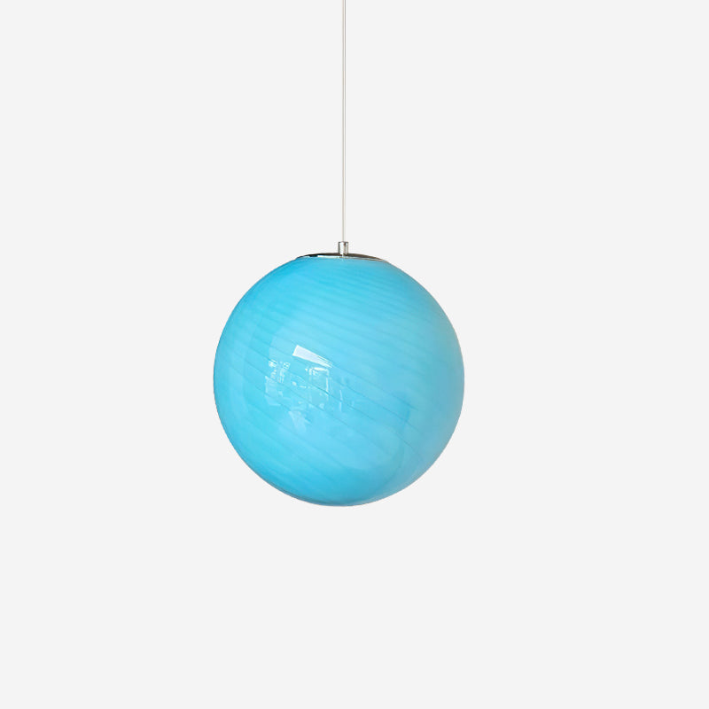 Dorvian lámpara colgante de vidrio esfera azul moderna