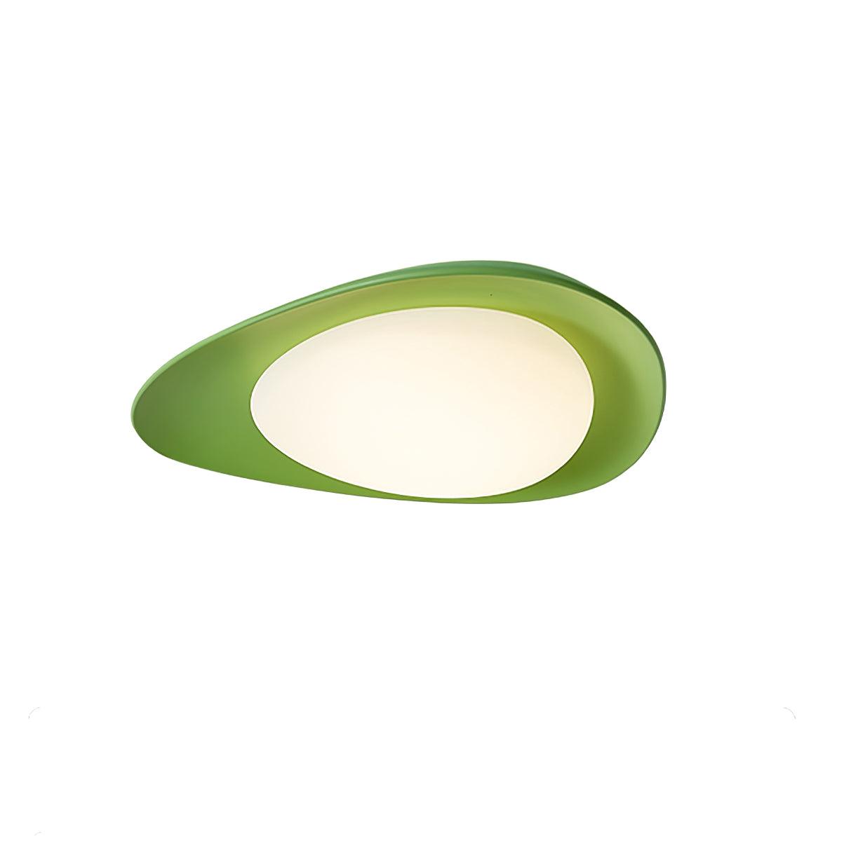 Aria Lámpara de Techo con Forma de Guijarro en Verde y Beige