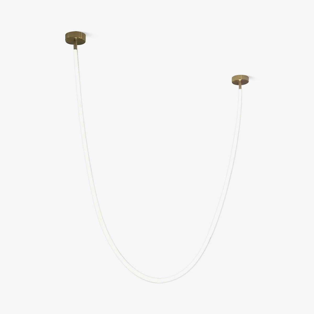 Fenris lámpara colgante Flexible Curve con cable de silicona y acabado en latón