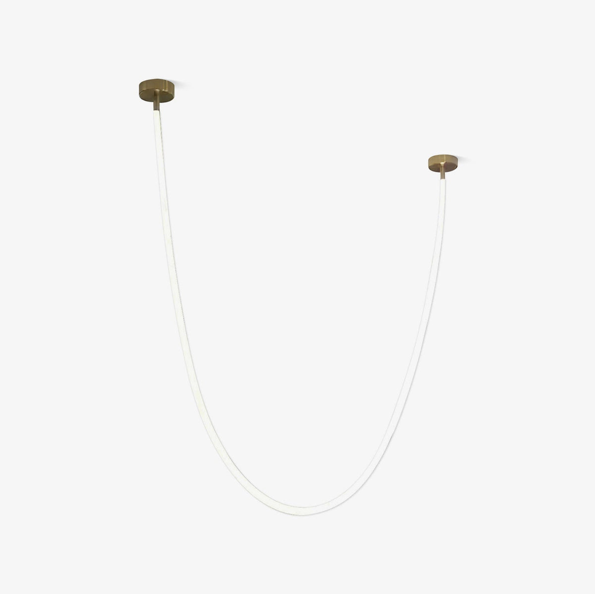Fenris lámpara colgante Flexible Curve con cable de silicona y acabado en latón