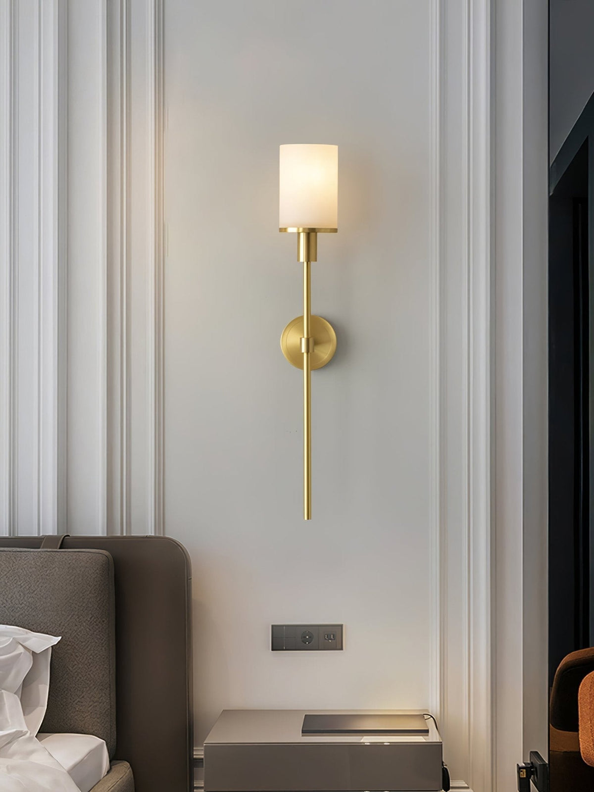 Mycara Aplique de pared Alabastro Nórdico Clásico