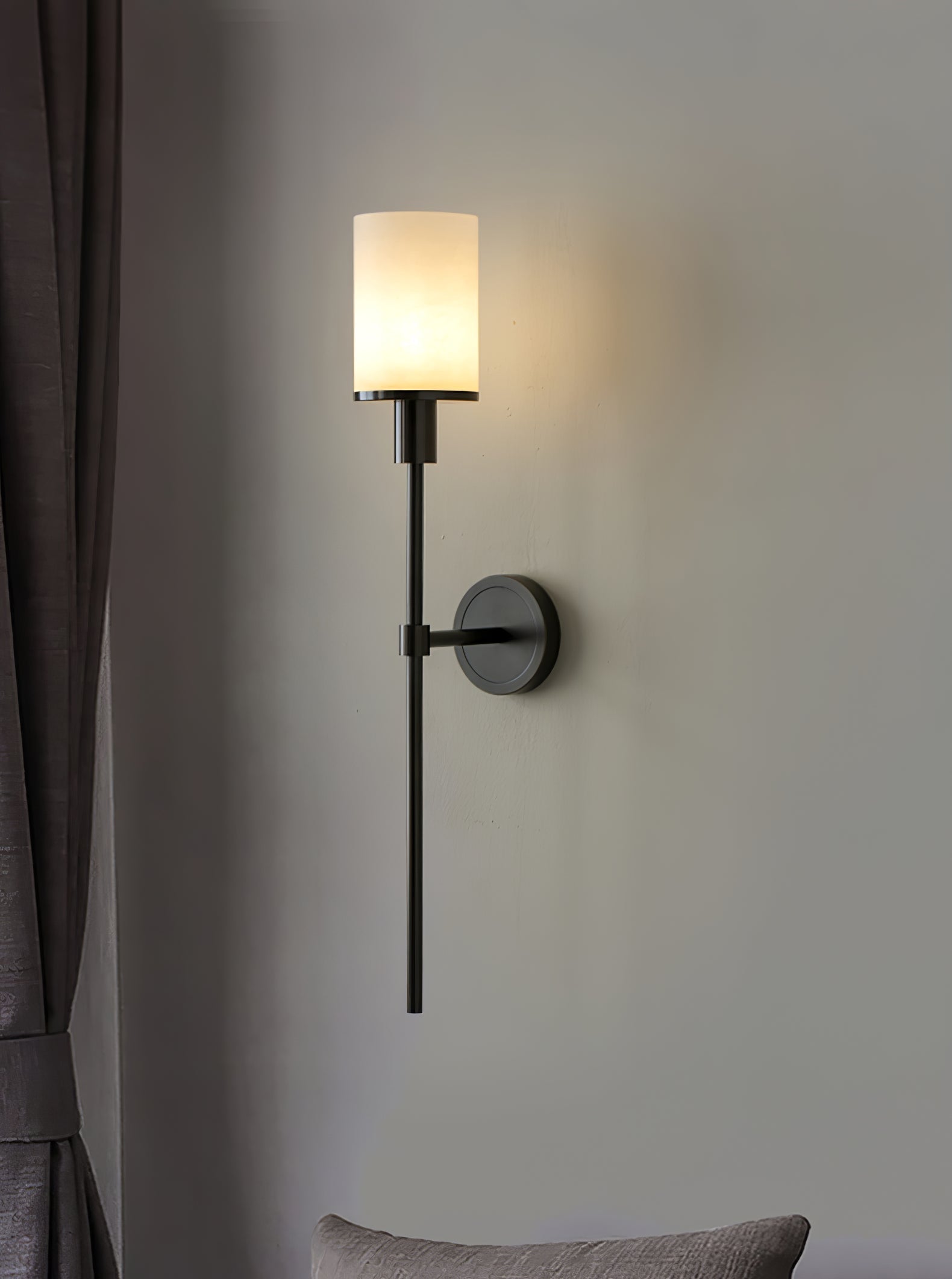 Mycara Aplique de pared Alabastro Nórdico Clásico