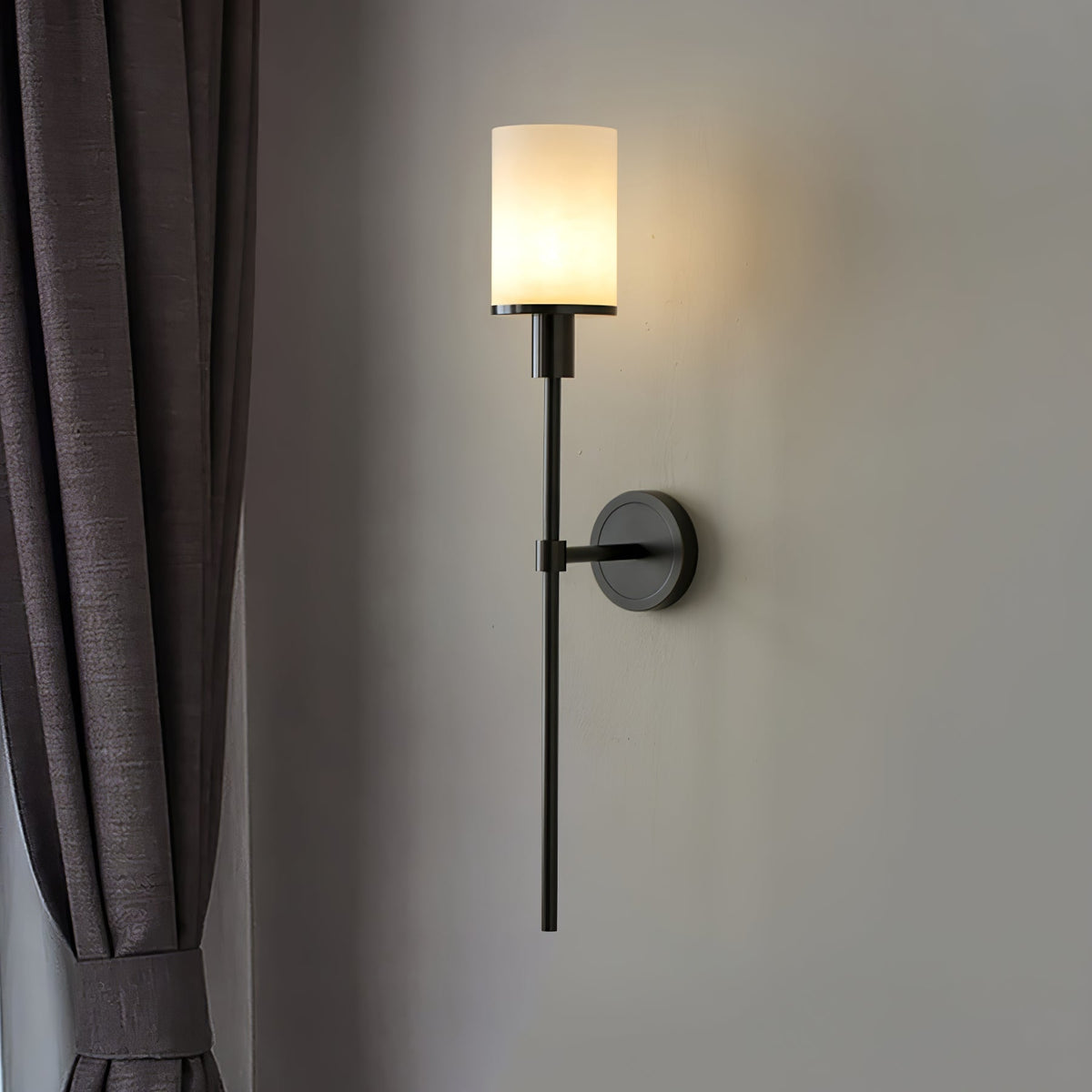Mycara Aplique de pared Alabastro Nórdico Clásico